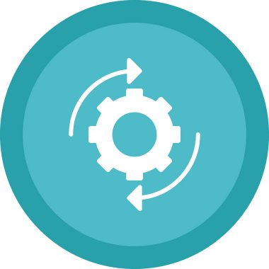 Çalışma Akımı web simgesi basit illüstrasyon 