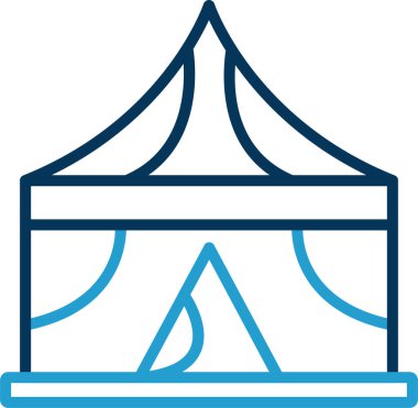 Çadır. Web simgesi vektör illüstrasyonu