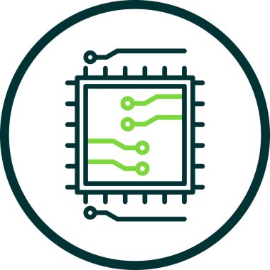 çip simgesi, vektör illüstrasyonu basit tasarım