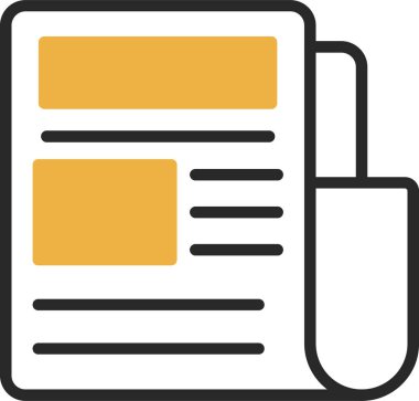 haber simgesi, gazete sembolü, vektör illüstrasyonu