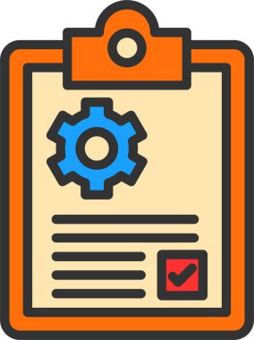 Vites vektör illüstrasyonlu idari belge