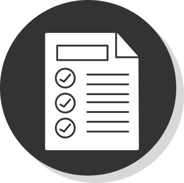 Kontrol listesi simgesinin vektör illüstrasyonu 