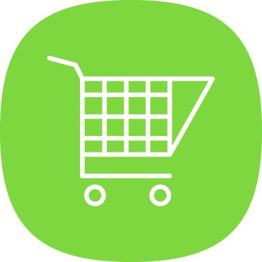 Alışveriş arabası simgesi, vektör illüstrasyonu