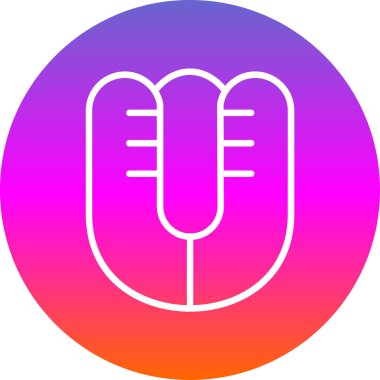 Bir mikrofon simgesinin vektör çizimi