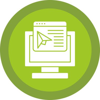 İniş Sayfası. Web simgesi basit illüstrasyon