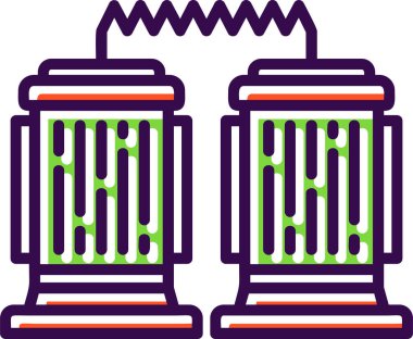 elektrik pil simgesi, vektör illüstrasyonu