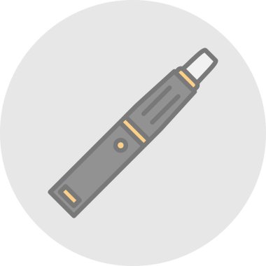 Basit yassı elektronik sigara ikonu 