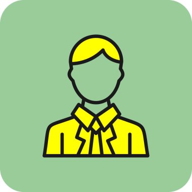 Benzersiz erkek öğretmen vektör çizgisi simgesi