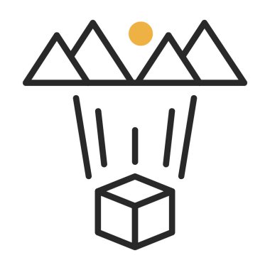 kamp çadırı simgesi, vektör illüstrasyonu