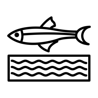 Ringa balığı simgesi vektör illüstrasyonu 