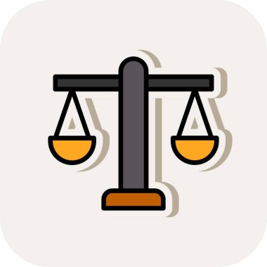 Ölçek simgesi, vektör illüstrasyonu basit tasarım