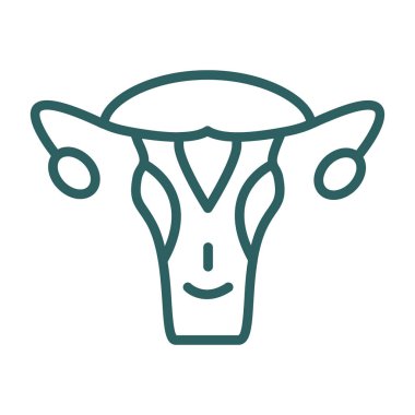 Rahim anatomisi simgesinin vektör çizimi