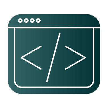 vektör ağ kodlama simgesi illüstrasyonu