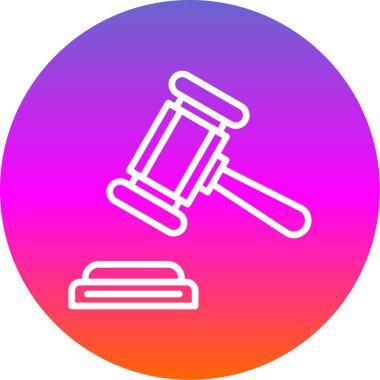 Yargıç Hammer. Web simgesi basit illüstrasyon