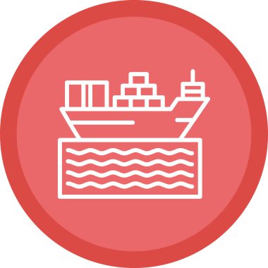 Gemi simgesi vektör illüstrasyonu 