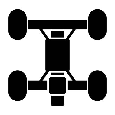 Araba kaldırma ikonu. Web için basit bir araç kaldırma vektör simgesi çizimi