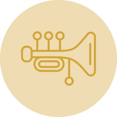 Tuba vektörü basit simgesi