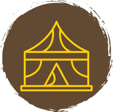 Çadır simgesinin vektör illüstrasyonu