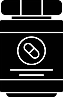 Antibiyotik ilaç şişesi vektör çizimi
