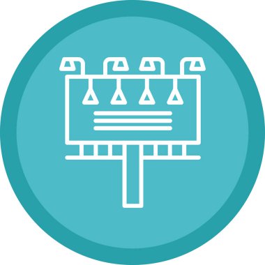 reklam panosu simgesi, vektör illüstrasyonu basit tasarım