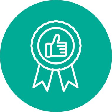 Başparmak vektör simgesi. biçim düz yuvarlak sembol, yeşil renk, yuvarlak açılar, beyaz arkaplan.