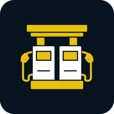 benzinlik ikonu vektör illüstrasyonu 