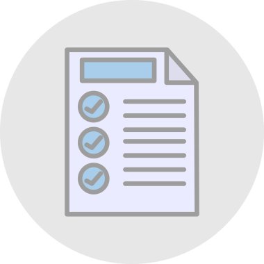 Kontrol listesi simgesinin vektör illüstrasyonu 