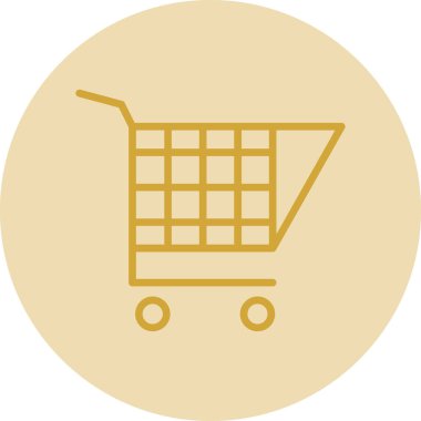 Alışveriş arabası simgesi, vektör illüstrasyonu