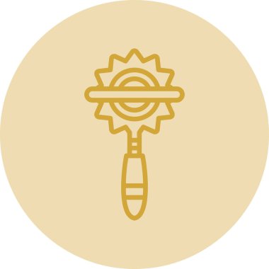 Bir çiçek simgesinin vektör illüstrasyonu