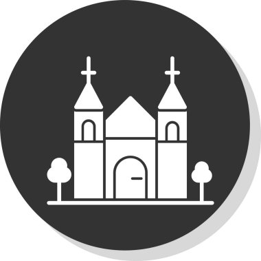 Bir kilise ikonu, katedral kulesinin vektör çizimi 