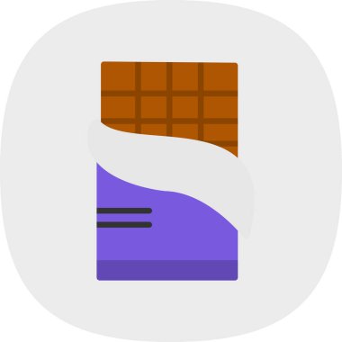 Çikolata. Web simgesi basit illüstrasyon