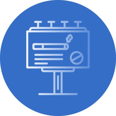 reklam panosu simgesi, vektör illüstrasyonu basit tasarım