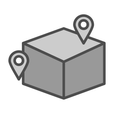 harita simgesi vektör illüstrasyonu