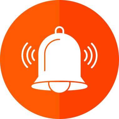 Tek izole çan simgesinin vektör illüstrasyonu 