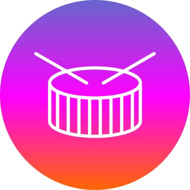 Vektör illüstrasyonu, Davul simgesi.