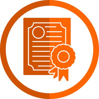 Diploma yassı simgesi, vektör illüstrasyonu