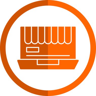 Çevrimiçi Depolama simgesi, vektör illüstrasyonu