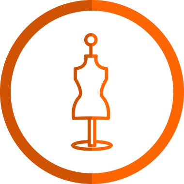 Manken düz vektör simgesi