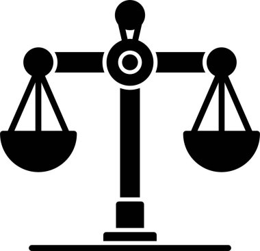 adalet sembolü web simgesi illüstrasyonu 