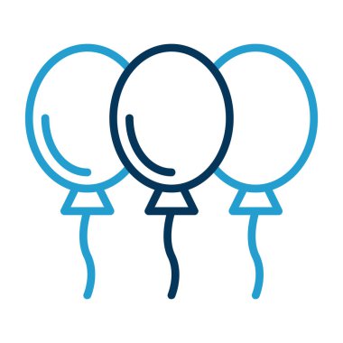 Balon simgesinin vektör illüstrasyonu 