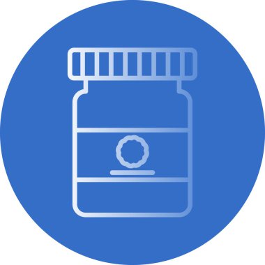 Daire içinde kişisel tıbbi şişe simgesi çizimi