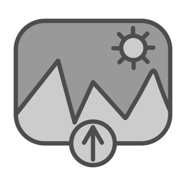 dağ simgesinin vektör illüstrasyonu