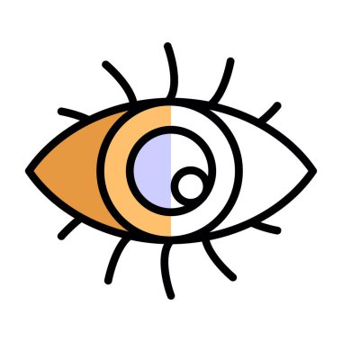 Göz düzlüğü simgesi, vektör çizimi