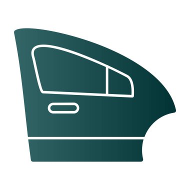 Yeşil yapraklı beyaz bir arabanın yeşil ve siyah çizimi