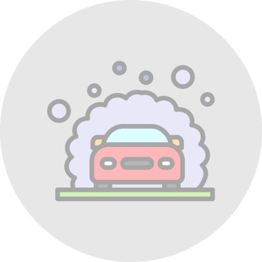 Araba yıkama simgesinin vektör illüstrasyonu