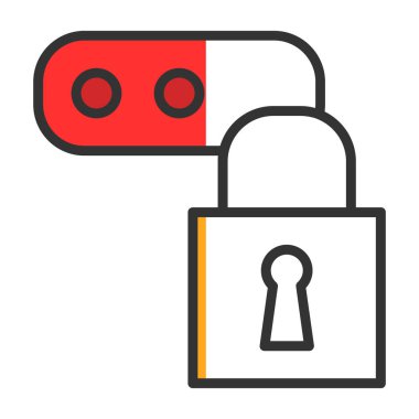 Şifre. Web simgesi basit illüstrasyon 