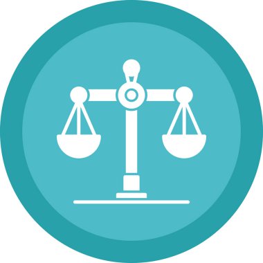 adalet sembolü web simgesi illüstrasyonu 