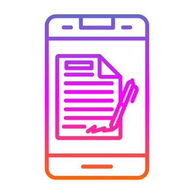 Belge vektör illüstrasyon tasarımlı akıllı telefon