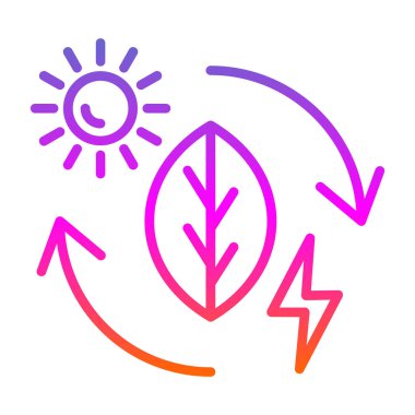 Enerji ve modern simgenin vektör illüstrasyonu