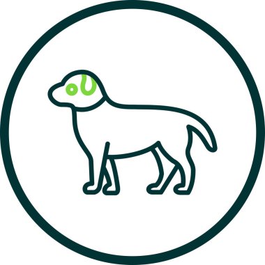 köpek simgesi, vektör illüstrasyonu basit tasarım